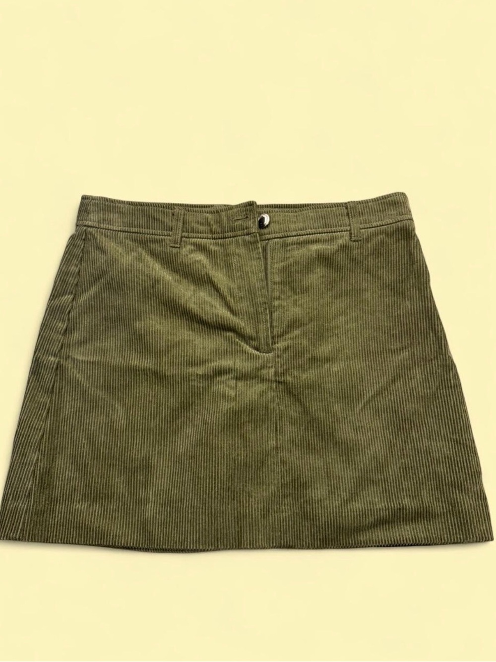 H&M Olive Green Corduroy Mini Skirt